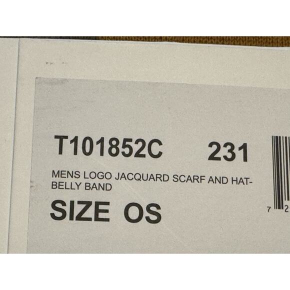 Timberland Men’s Logo Jacquard Scarf Hat Set brown NWT - Picture 6 of 7